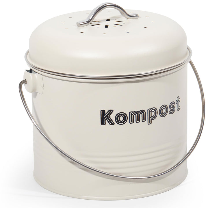 Theo&Cleo Biomülleimer Küche 3,5 L, Bio Mülleimer Geruchsdicht mit Aktivkohlefiltern, Komposteimer M