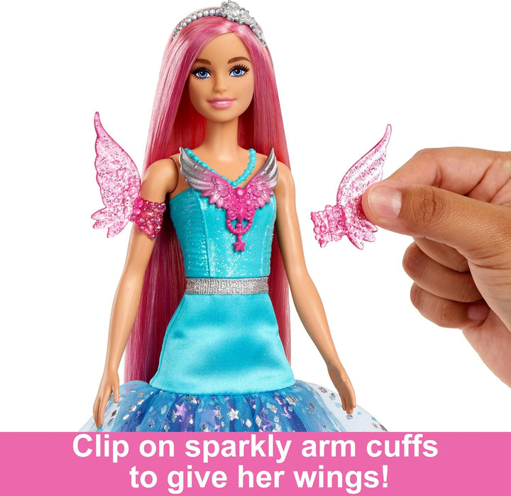 Barbie Ein Verborgener Zauber Puppe - Langhaarige Malibu Roberts Puppe mit schimmerndem Kleid, Zubeh