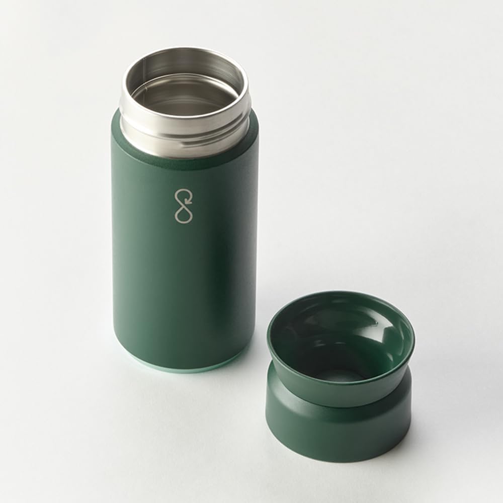 Ocean Bottle Brühflasche aus recyceltem Edelstahl, umweltfreundlich und wiederverwendbar, Waldgrün,