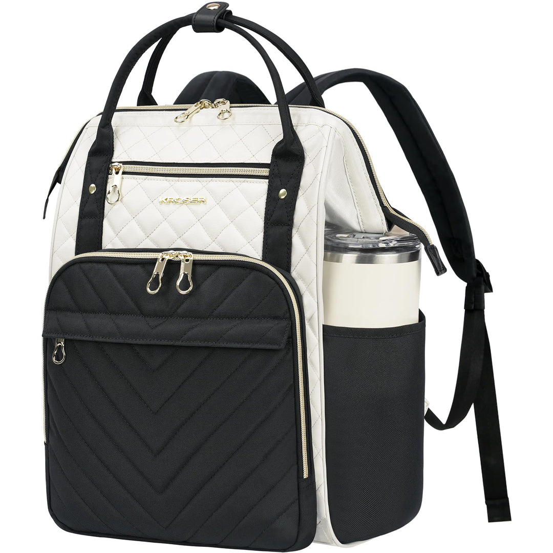 KROSER Laptop-Rucksack Damen 17 Zoll Business Reiserucksack Wasserdicht mit Hartgeschältem Sicherhei