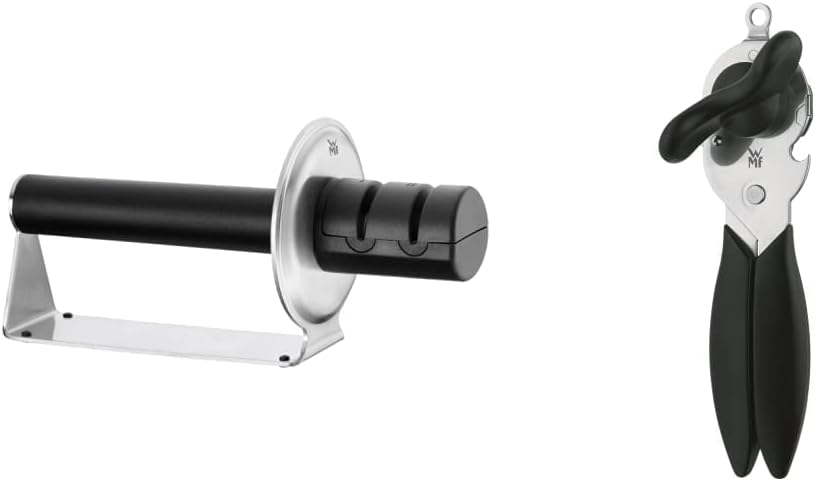 WMF Gourmet Messerschärfer, Keramikscheiben, 2 Stufen, zum Vor- und Nachschleifen, sichere Handhabun