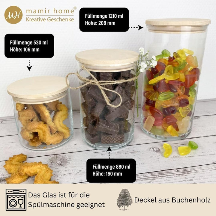 Vorratsglas Weihnachten mit Gravur | Keksdose Weihnachten Glas | Geschenk Kollegin, Freundin, Mitarb