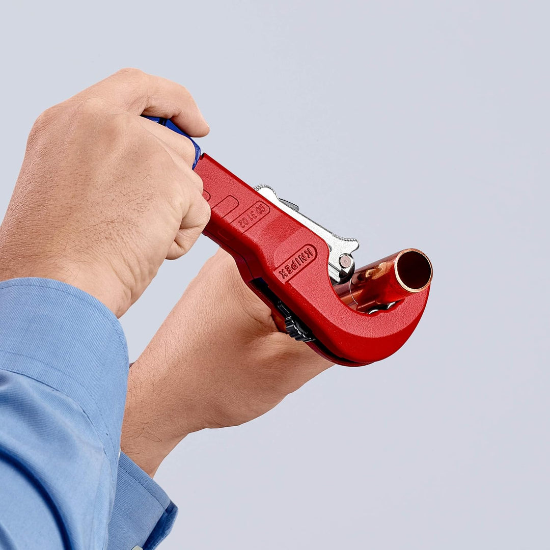 KNIPEX TubiX Rohrabschneider (180 mm) 90 31 02 BK (SB-Karte/Blister) &amp; Schneidrad INOX Cu für 90 31