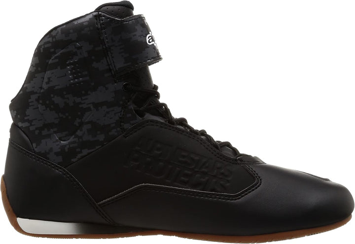 Alpinestars Faster-3 Shoes Black/White Herren Motorcycle Clothing, Black Dark Gray Gum