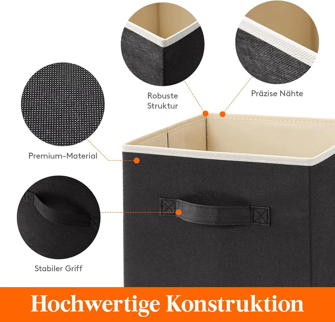 Lifewit 16 Stück Aufbewahrungsbox aus Stoff, Faltbar Aufbewahrungswürfel Kallax Boxen Aufbewahrung a