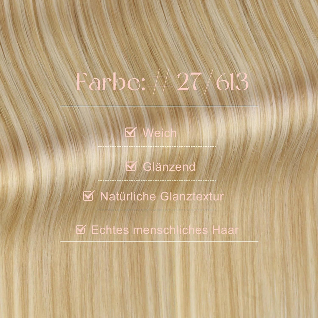 Easyouth Tape in Extensions Echthaar Ombre Extensions Tape in Echthaar 24 Zoll 50g Farbe Honigblond