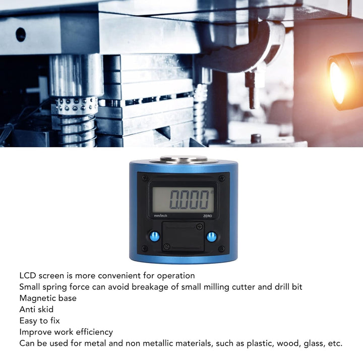 Z-Achsen-Nullpunkt-Einstellgerät, CNC-Werkzeugeinstellgerät LCD-Anzeige Rutschfester magnetischer Bo