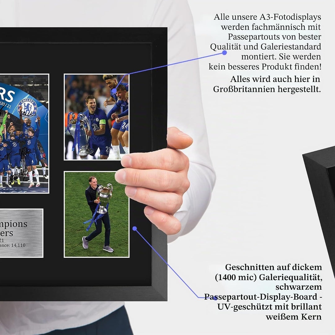HWC Trading FR A3 Winners 2021 Gedruckte Erinnerungsstücke Signiert Autogramm Foto Display Für Fussb