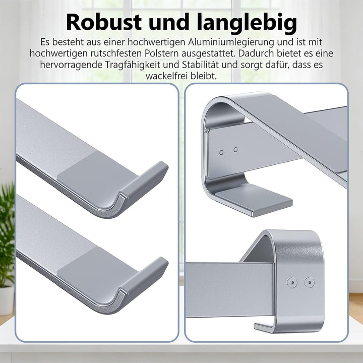 JOOF Aluminium Laptop Ständer, tragbarer Kühlständer, Ergonomisch Laptop Halterung für Schreibtisch