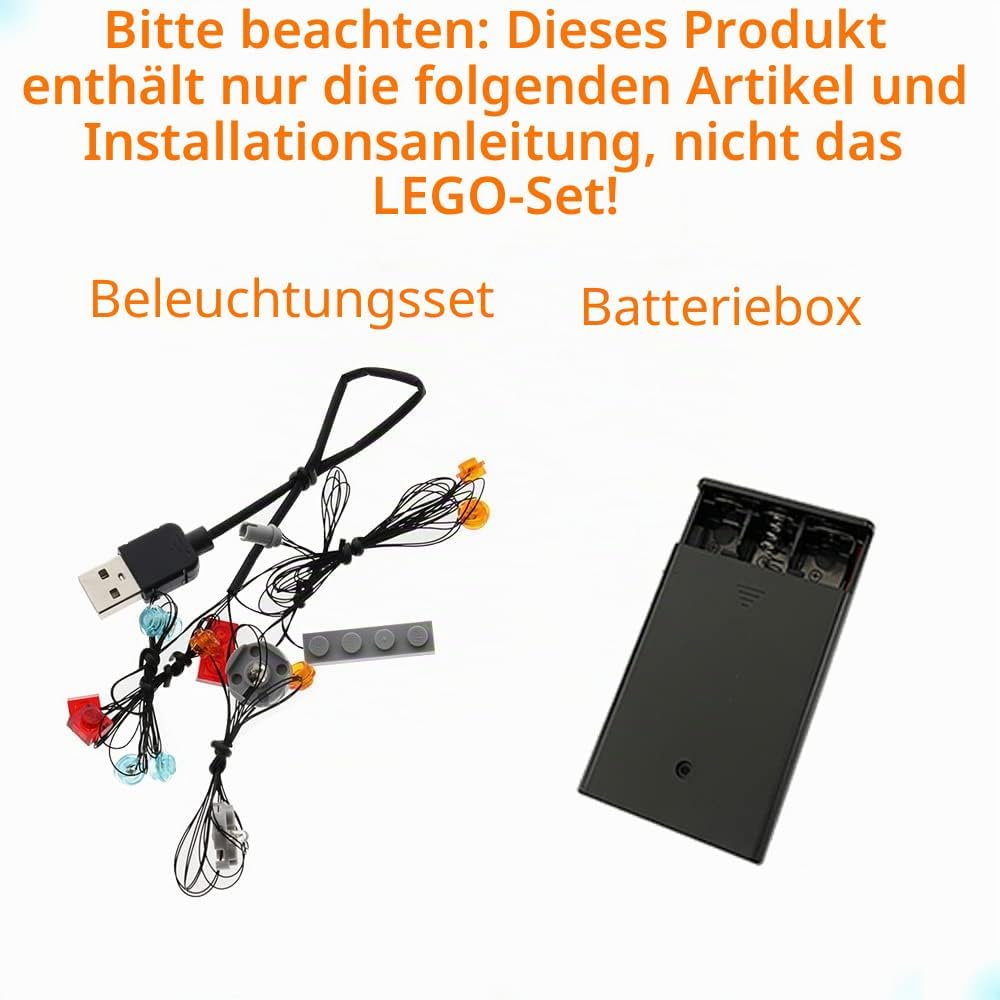 GEAMENT Verbesserte Version LED-Licht-Set für Creator Expert Harley Davidson Fat Boy Kompatibel mit