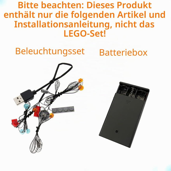 GEAMENT Verbesserte Version LED-Licht-Set für Creator Expert Harley Davidson Fat Boy Kompatibel mit
