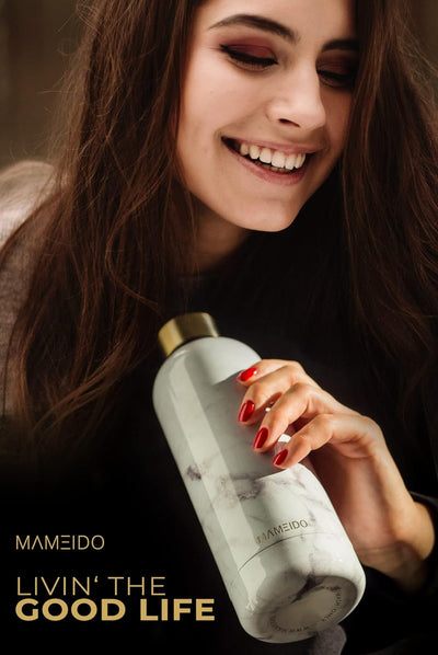 MAMEIDO Trinkflasche Edelstahl 1l, 750ml & 500ml - auslaufsichere Thermosflasche, Kohlensäure geeign