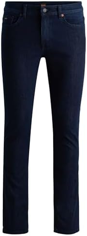 BOSS Herren Delaware BC-L-C Blaue Slim-Fit Jeans aus komfortablem Stretch-Denim 34W / 32L Navy415, 3
