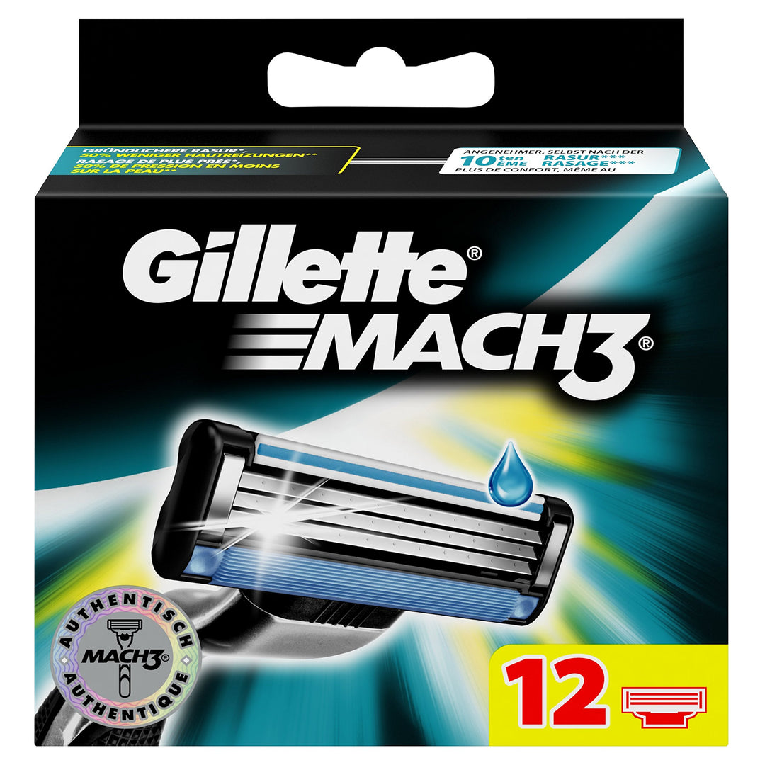 Gillette Mach3 Rasierklingen für Männer 12 Stück