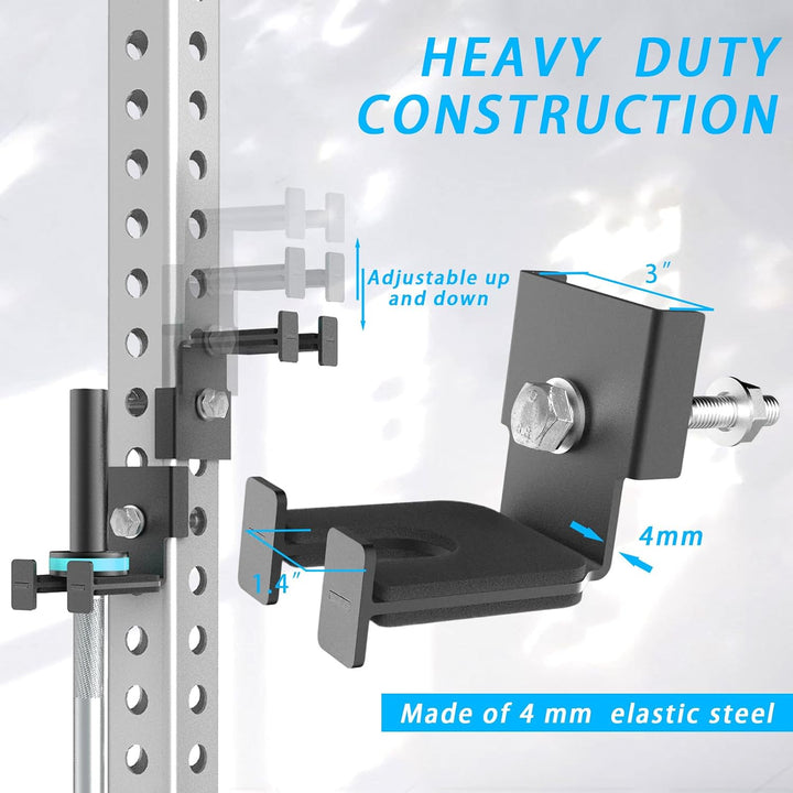 J Bryant Langhantelhalter für 3x3 &amp; 2x3 Power Racks - Ohne Bohren, Robuste Stahlstangenaufbewahrung