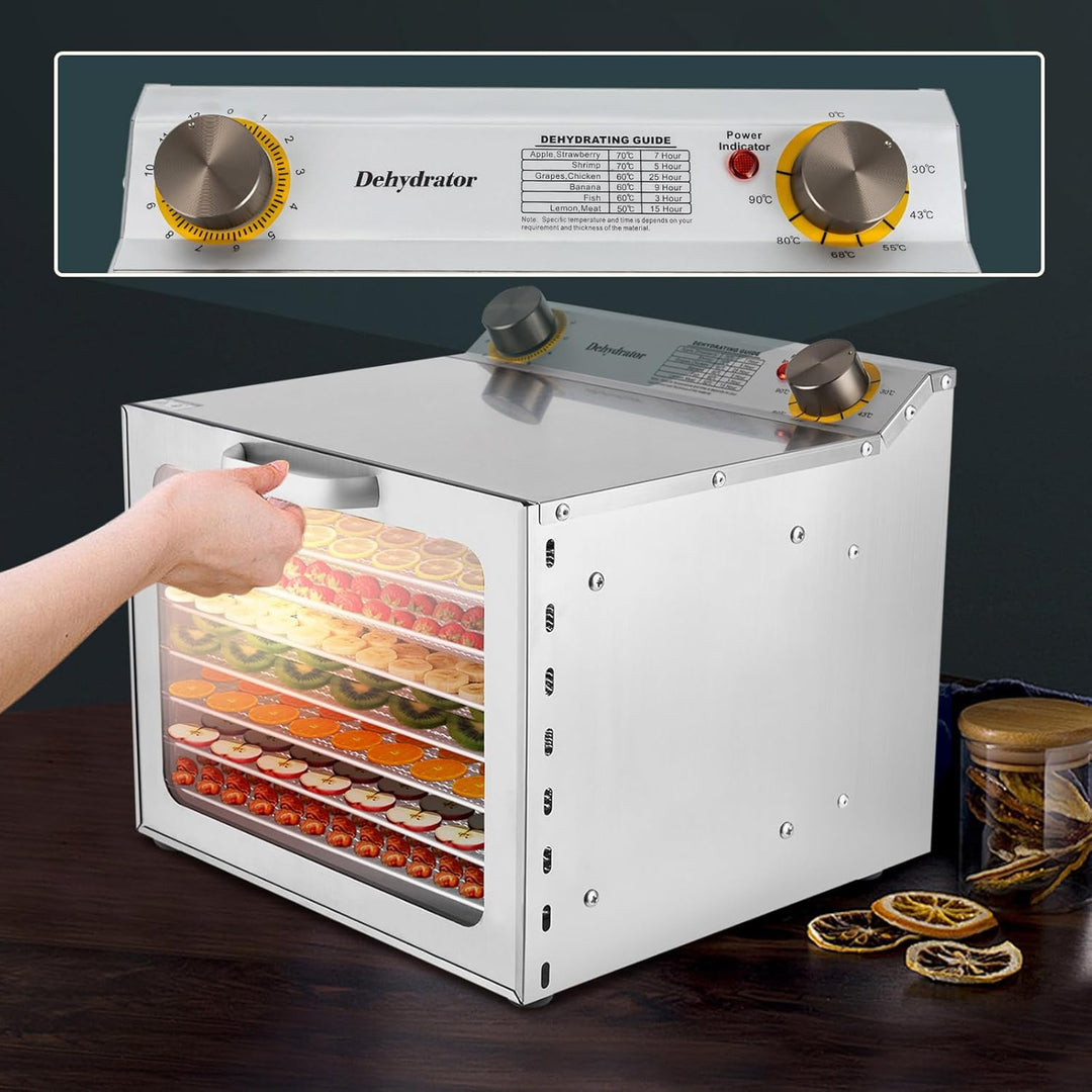 Food Dehydrator Dörrgerät Obsttrockner Dörrautomat für Obst Gemüse Fleisch Kräuter und Snacks 400W m