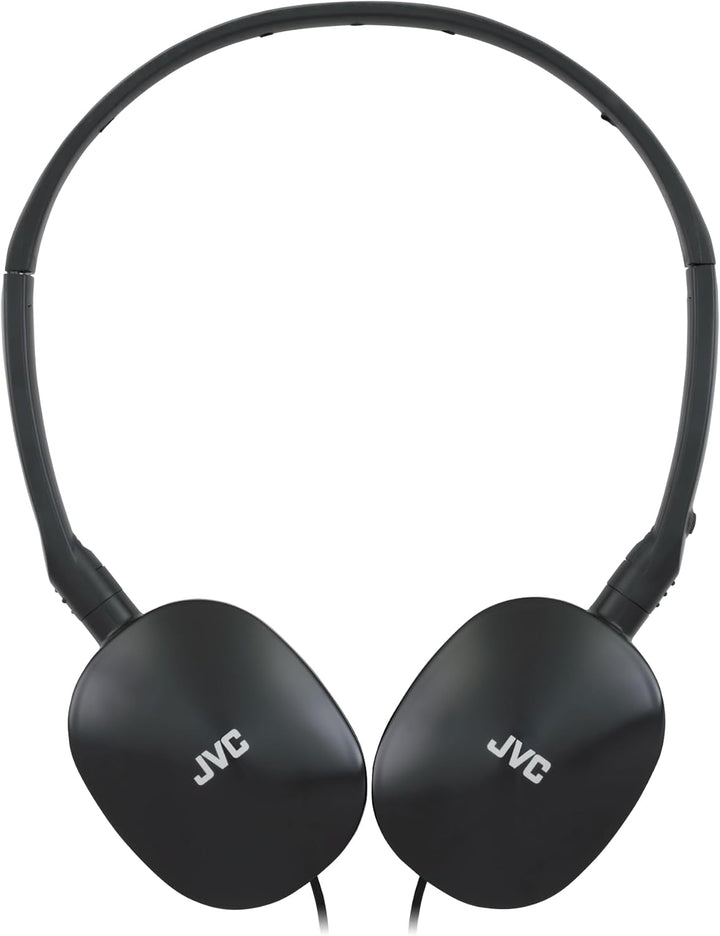 JVC HA-S160M-B - Flats Faltbarer und kompakter Kopfhörer in Glossy Trendfarbe, mit Schalter für Mikr