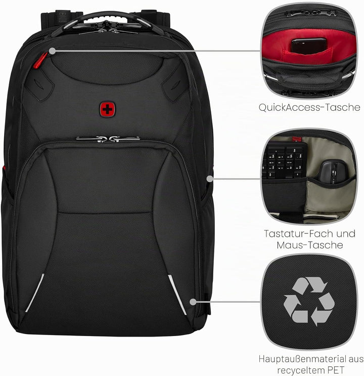 WENGER Cosmic Laptop-Tasche, Notebook, Tablet bis 10 Zoll, Organizer, Damen Herren, Büro Business-Re