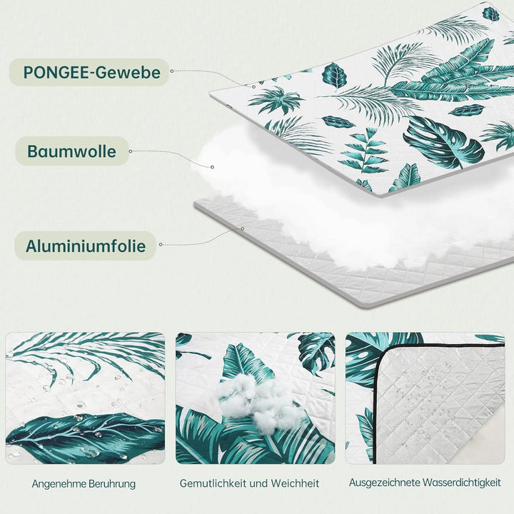 HAUSPROFI Picknickdecke 200x300, wasserdicht & isoliert - XXL Outdoor Decke für Picknick, Strand, Ca