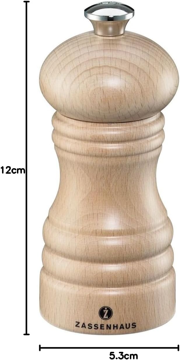 Zassenhaus Berlin Pfeffermühle, Holz, natur, 12 cm Natur 12 cm, Natur 12 cm