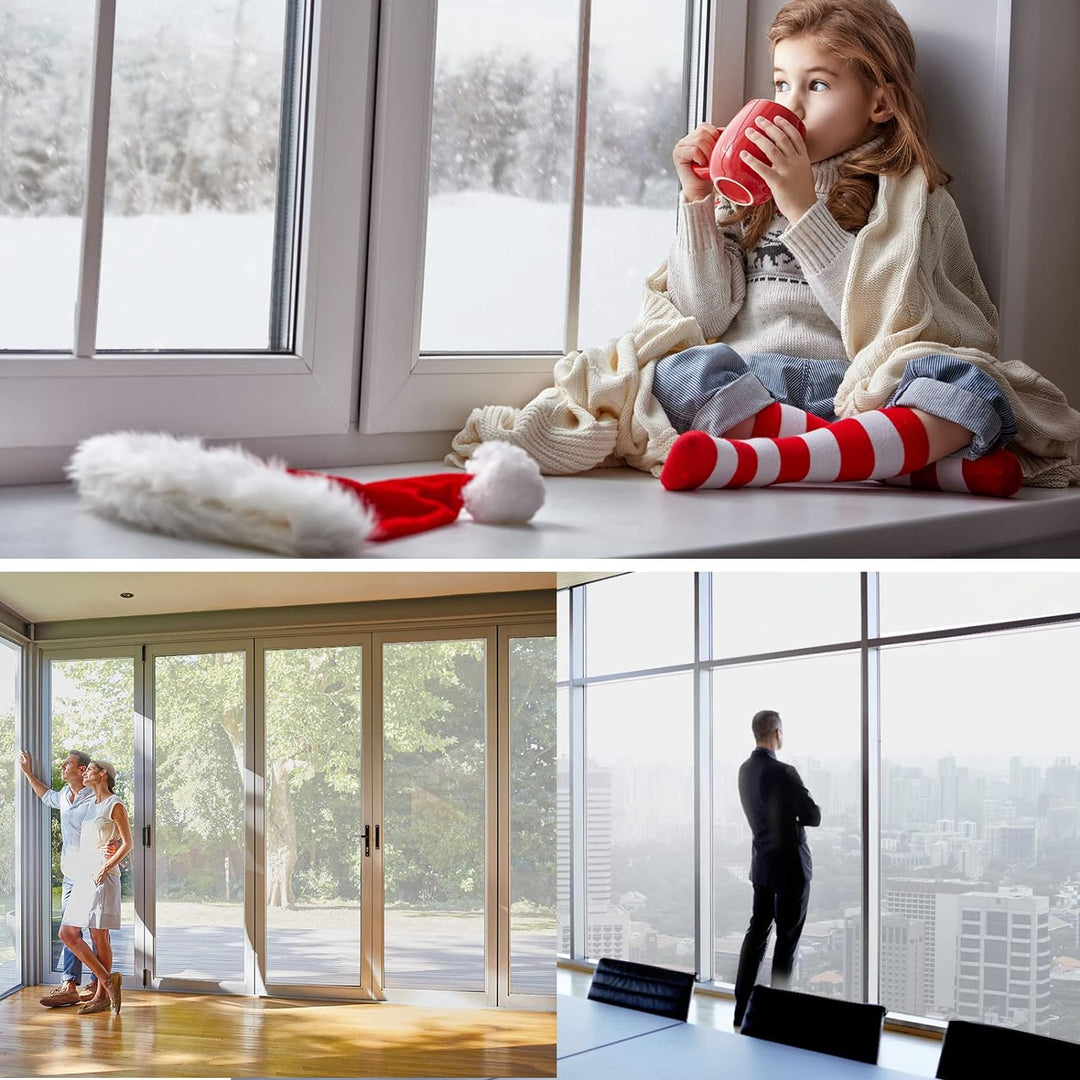 Fensterfolie von innen Durchsichtig von aussen Blickdicht,Sonnenschutzfolie Fenster innen UV-Schutz
