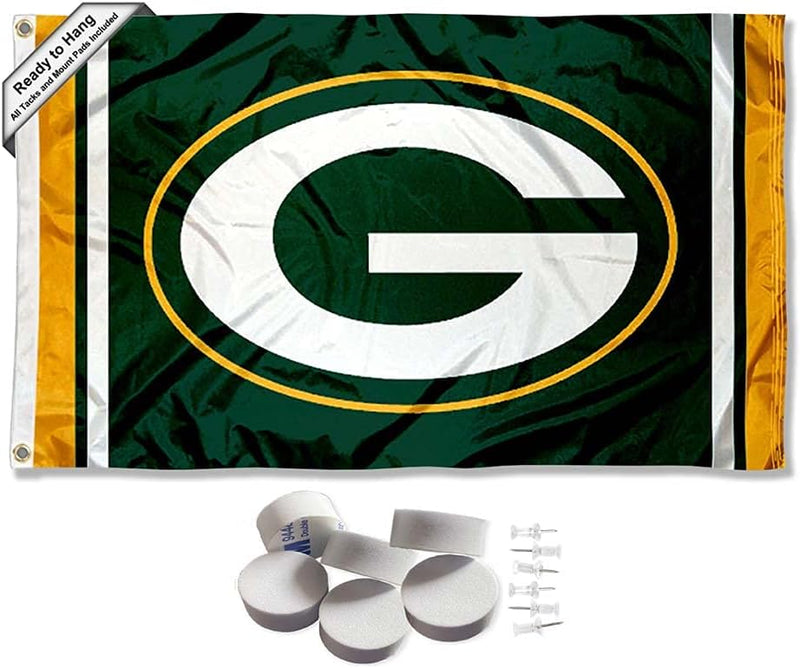 Green Bay Packers Banner and Tapestry Wall Tack Pads