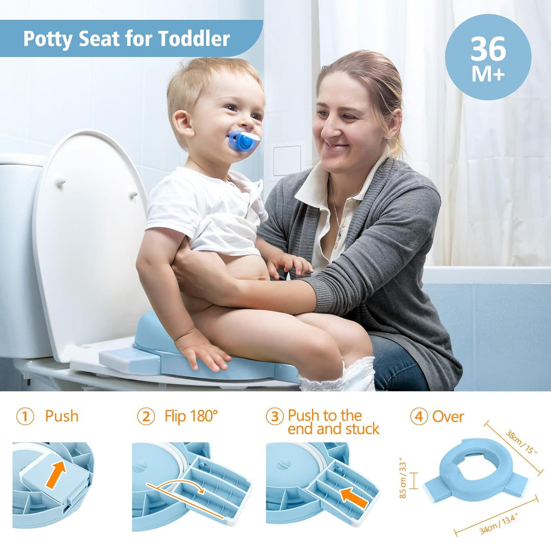 Toilettensitz Kinder,Töpfchen Training Sitze,Reisetöpfchen 3-IN-1 Unterwegs Potty Seat Baby Faltbare