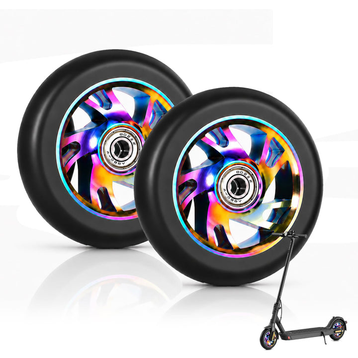 100mm Scooter Reifen Mit Abec-7,Ersatzräder Scooter Rädern Für Kickscooter 100mm-2Pcs, 100mm-2Pcs