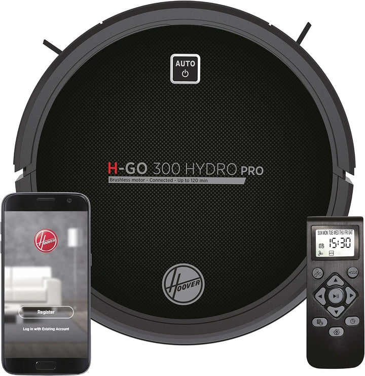 Hoover HGO330HC Hydro Pro Staubsauger-Roboter, Saugroboter, Wi-Fi, Alexa-Verbindung, Autonomie 120 M