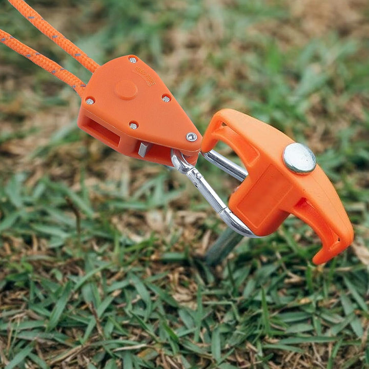 10 Stück 4m x 4mm Reflektierend Abspannseile mit Seilspanner, Nylon Seilratsche mit Haken, Seilaufhä