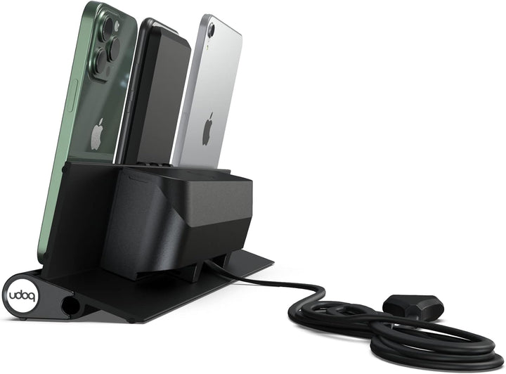 Universal Ladestation für Smartphones Tablets und AirPods, udoq 400, Aluminium, mit Power Delivery F