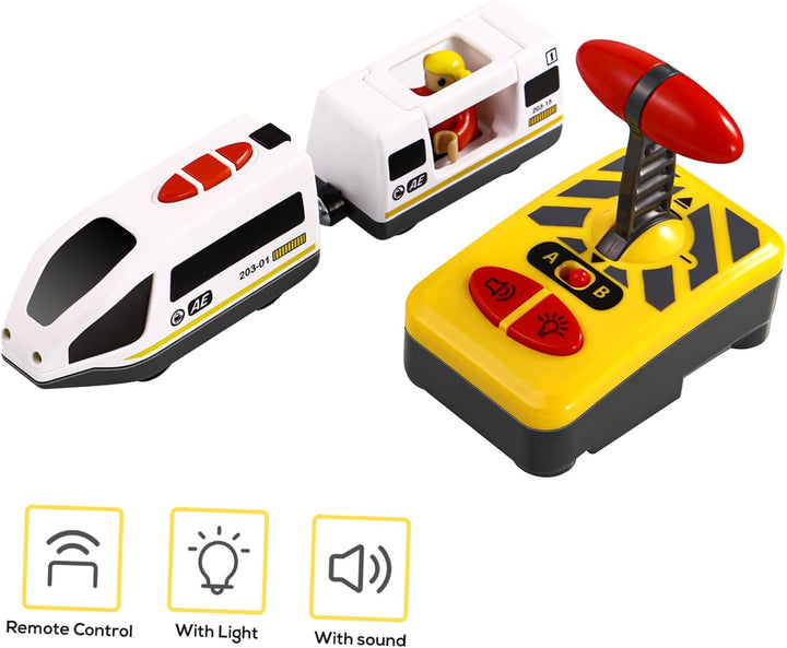 NUOBESTY RC Elektrozug Spielzeug Mini Fernbedienung Kinder Eisenbahn Spielzeug Knopf RC Fahrzeug Ler