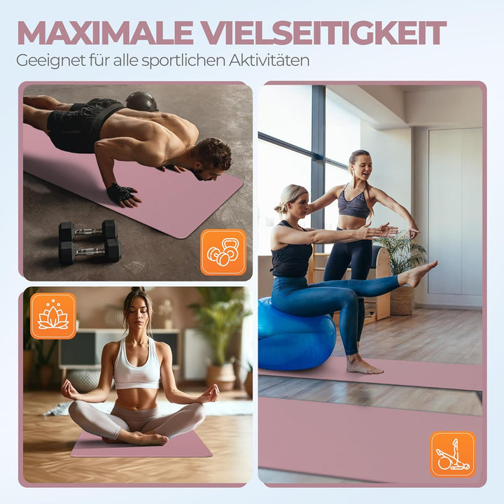 Fitleap Yoga Matte Pro aus umweltfreundlichem TPE-Schaum, sehr rutschfeste, schadstofffreie, hypoall