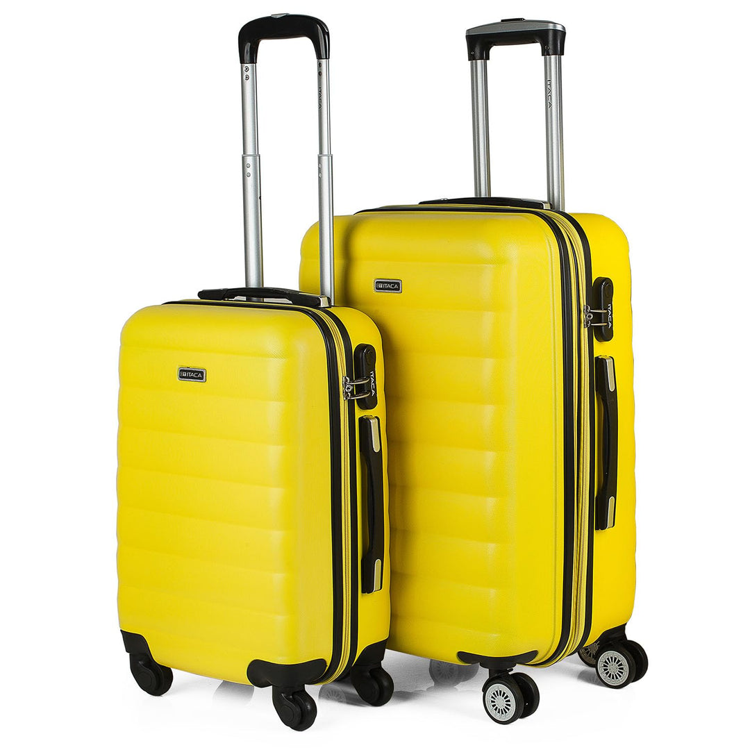 ITACA - 3er Hartschalen Kofferset 55/65/75 cm ABS. 4 Rollen. Erweiterbar. Robuster und Leichter. Han