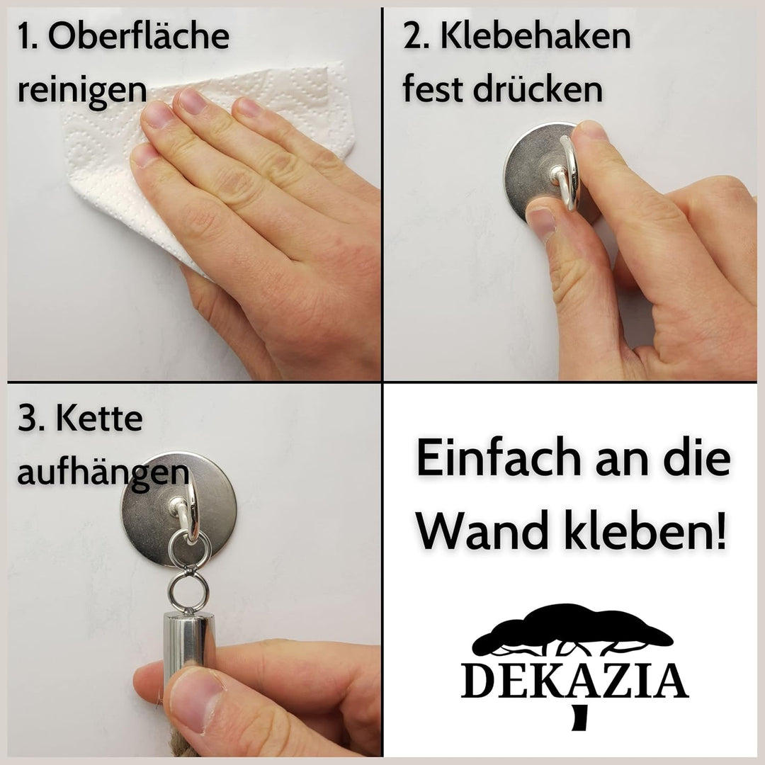 DEKAZIA® Toilettenpapierhalter Seil | Mango Holz | Klopapierhalter für WC/Badezimmer | 100%-fest dur