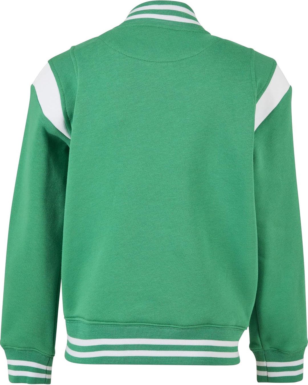 Urban Classics Herren Boys Inset College Sweat Jacket 158-164 bodegagreen/white, 158-164 bodegagreen