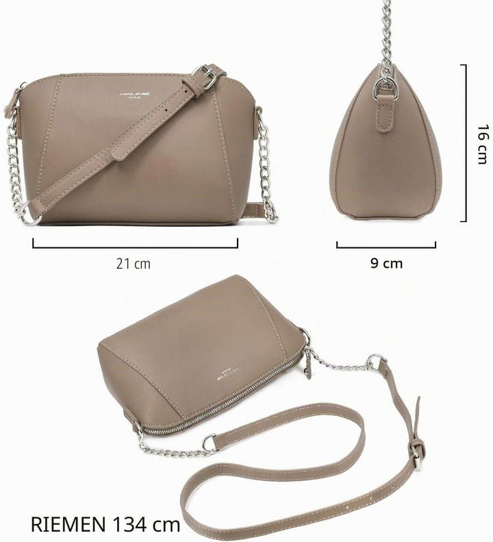 David Jones - Damen Kleine Umhängetasche - Frauen Handtasche Klein PU Leder - Schultertasche Crossbo