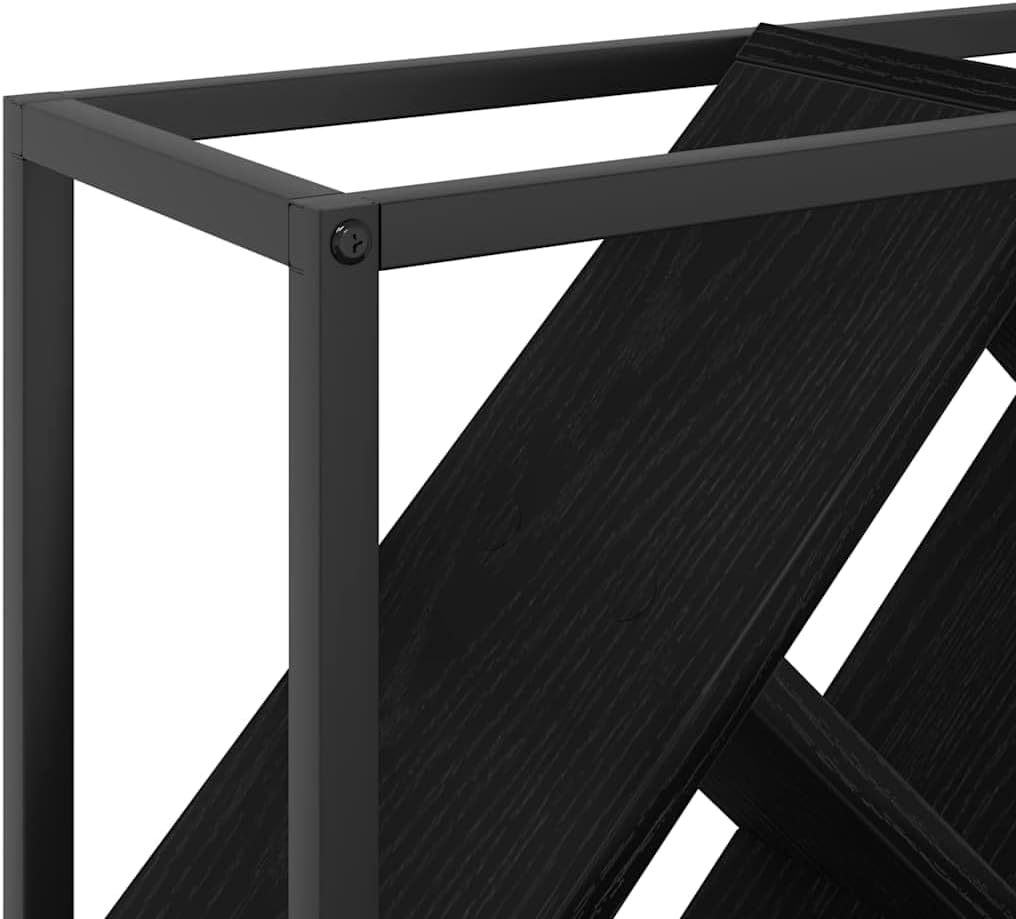 vidaXL Weinregal Schwarz Eichen-Optik 51 x 18 x 52,5 cm Holzwerkstoff, Moderner rechteckiger Weinstä