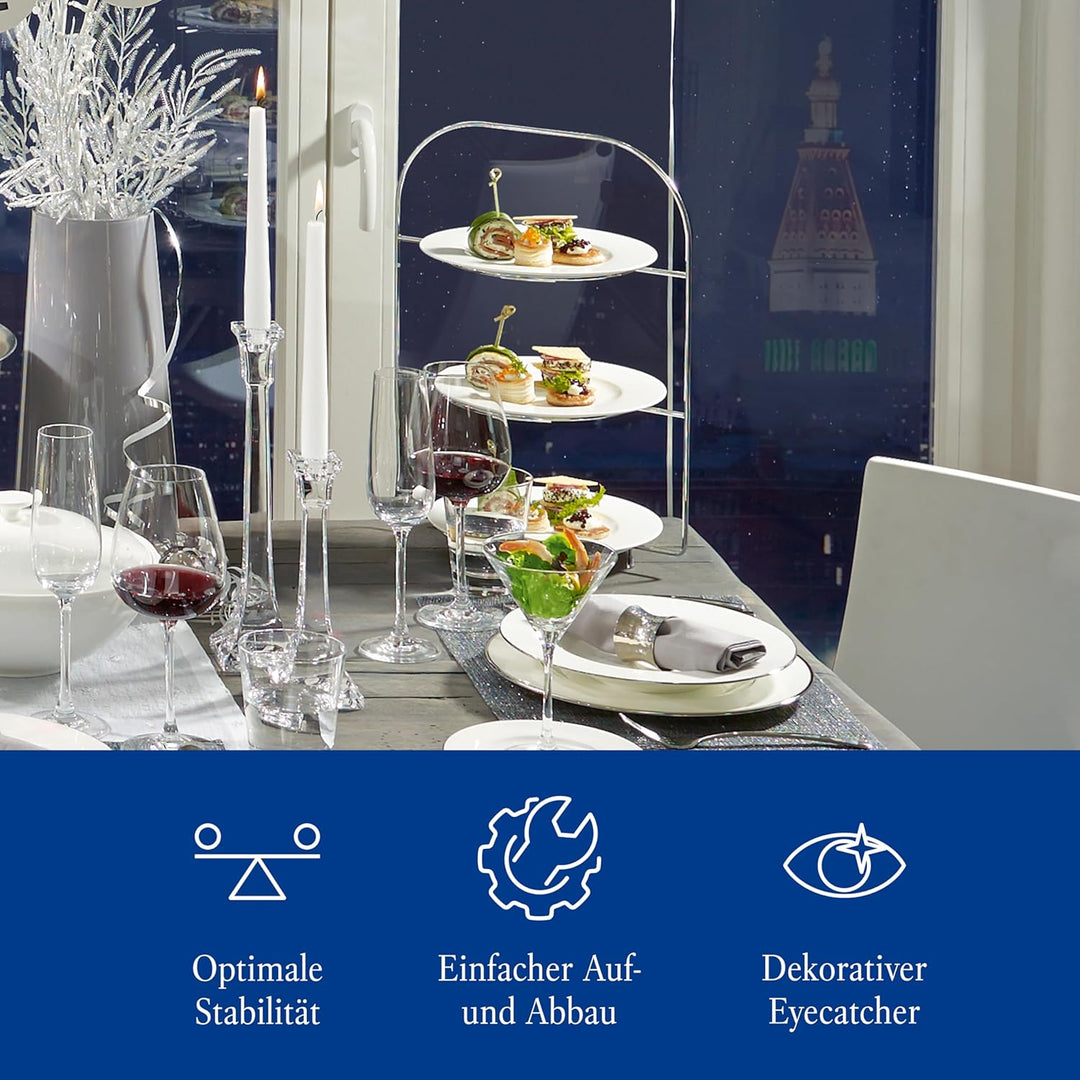 Villeroy & Boch Premium - Etagere Anmut 3-Stöckig, Gestell Für Teller, Kombinierbar Mit Speiseteller