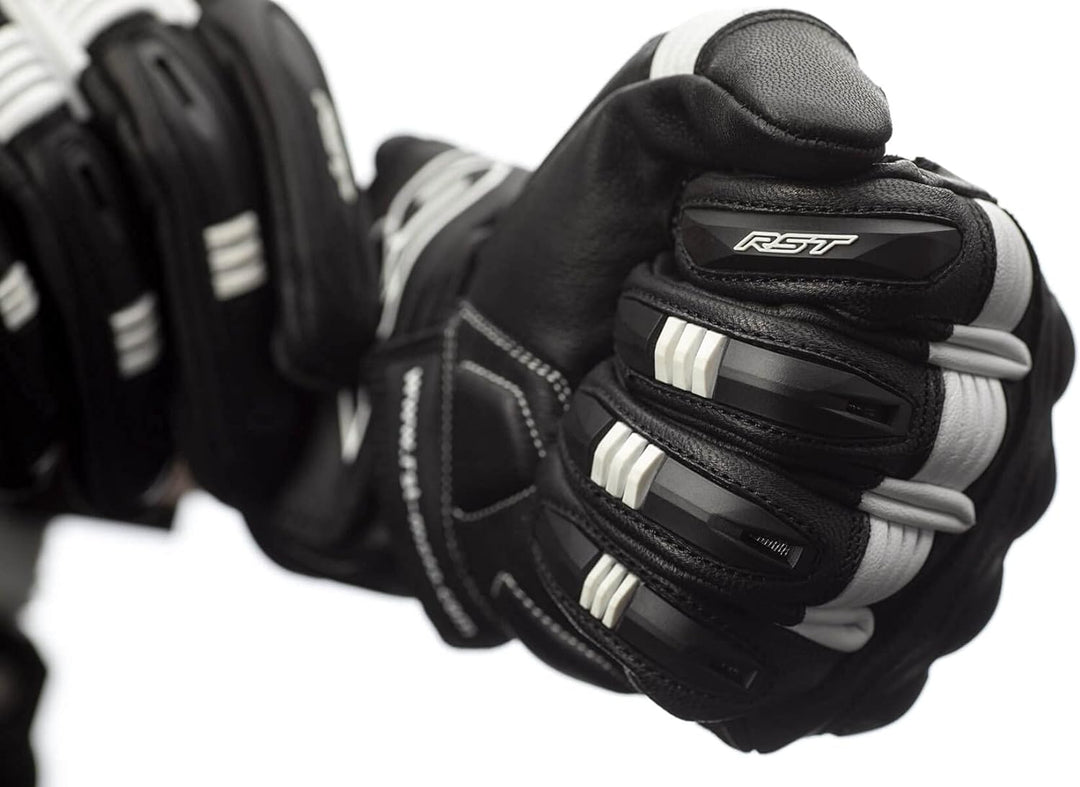 RST Pilot Motorradhandschuhe (Black/White,2XL)