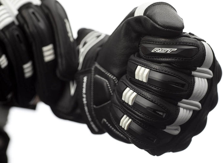 RST Pilot Motorradhandschuhe (Black/White,2XL)