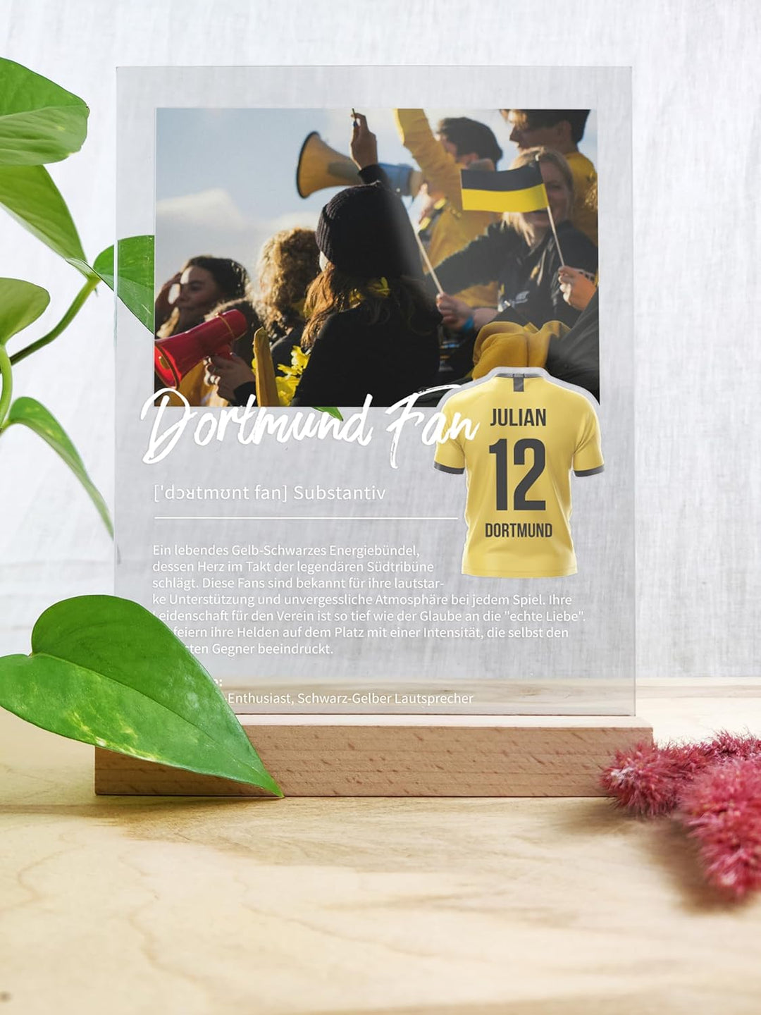Dortmund Geschenk personalisiert - Acryl Geschenk - Definition: Dortmund Fan - Dortmund Fanartikel,