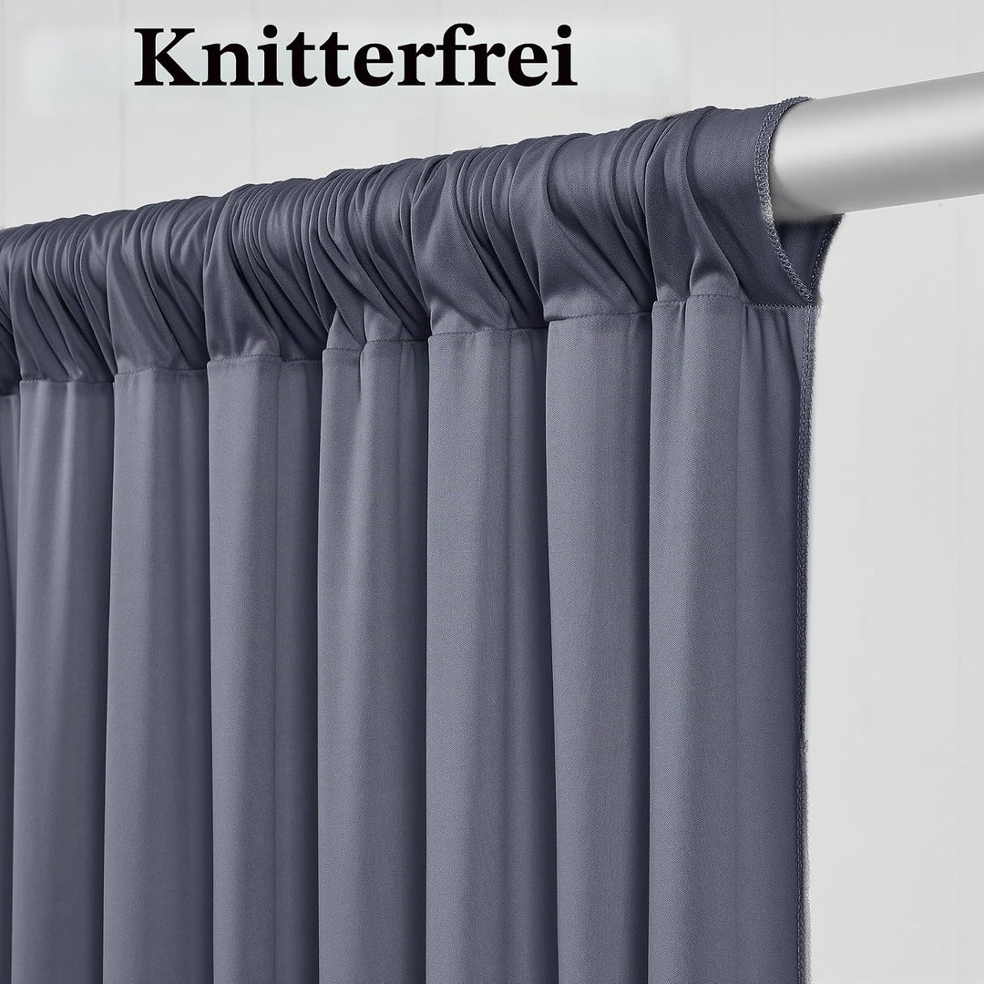 3x3 m Anthrazit Vorhang für Kulissen, Party-Hintergrund Vorhang Anthrazit Hochzeit Hintergrund, Poly