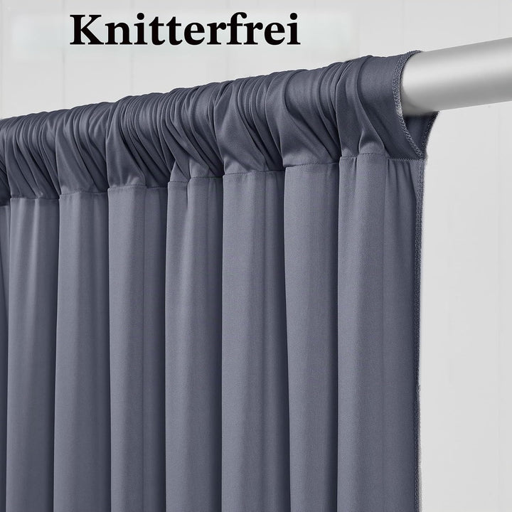 3x3 m Anthrazit Vorhang für Kulissen, Party-Hintergrund Vorhang Anthrazit Hochzeit Hintergrund, Poly