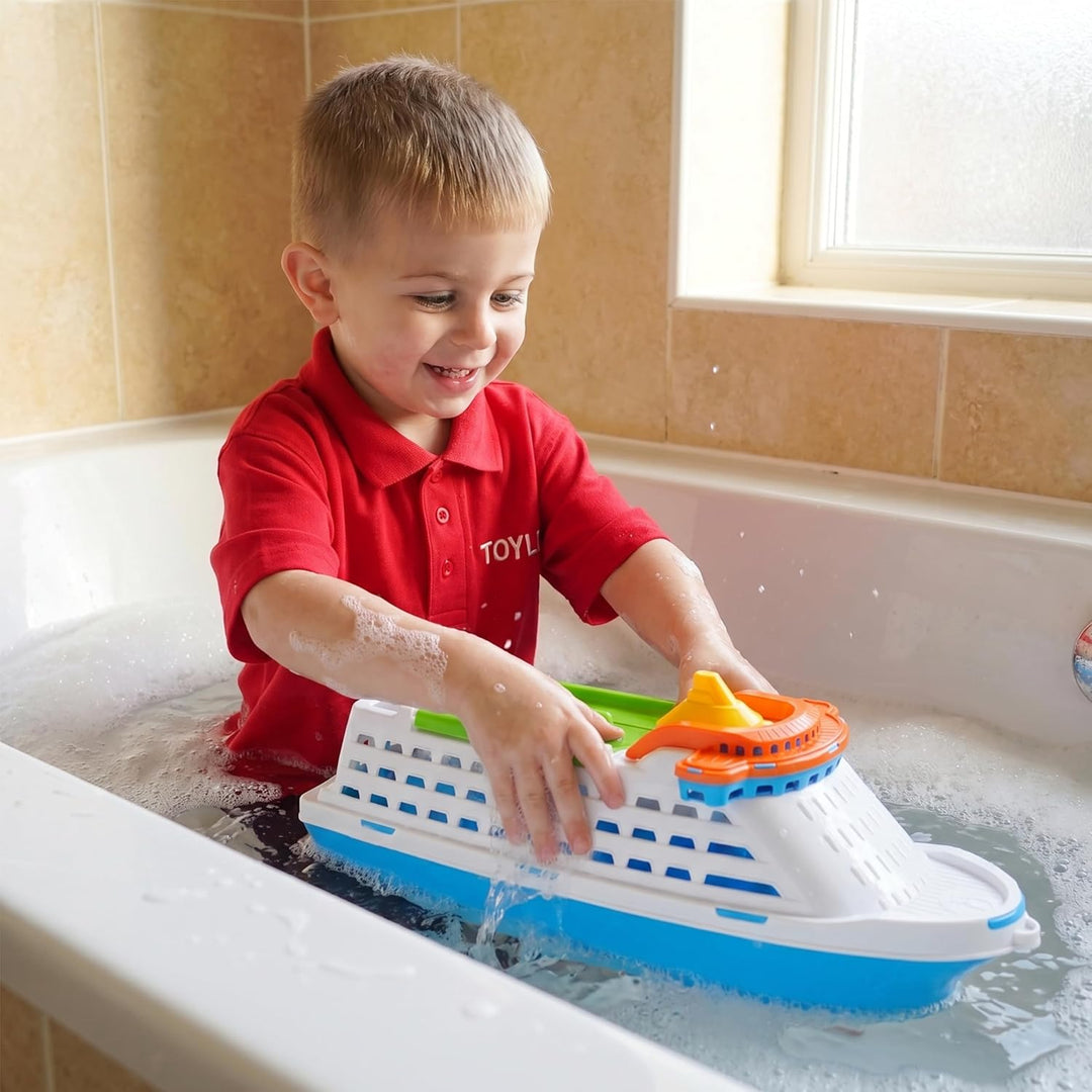 Toyland® 41cm (16 Zoll) Buntes Kreuzfahrtschiff mit Beweglichen Türen – Schwimmendes Wasserspielzeug