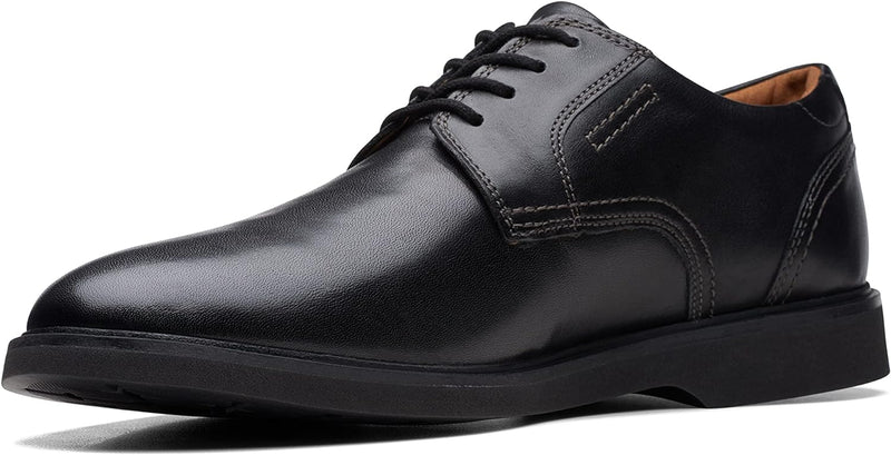 Clarks Herren Malwood Lace Oxford 39.5 EU Black Leather, 39.5 EU Black Leather