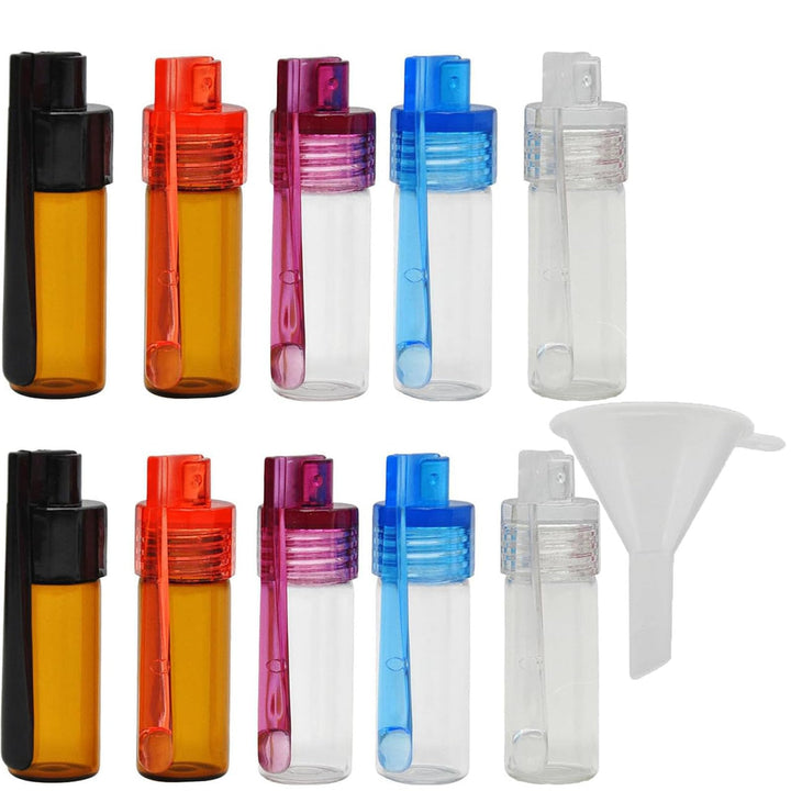 10 Stück Gewürzpulver Werkzeug, Kleine Löffel Glasflaschen Gewürzpulver Werkzeug Mit Löffel, Kleine