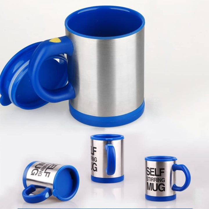 Automatischer Rührbecher, 400 ml, elektrischer Kaffee-Mixbecher für Reisen, Haushalt, Geschenk, Blau