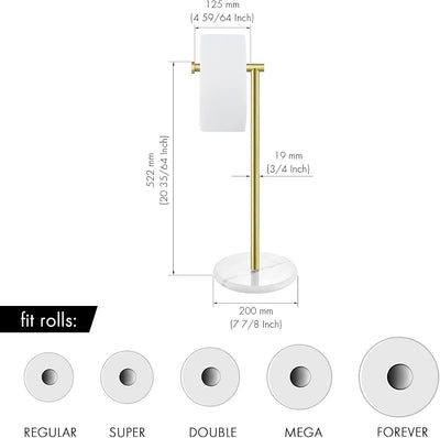 KES Toilettenpapierhalter Stehend Klopapierhalter Freistehend WC Rollenhalter Edelstahl SUS304 Kloro