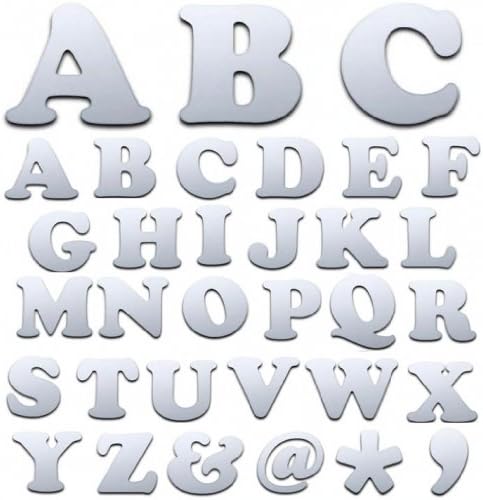 Super Cool Creations Buchstabe @ Spiegel – 35 cm 35 cm, 35 cm